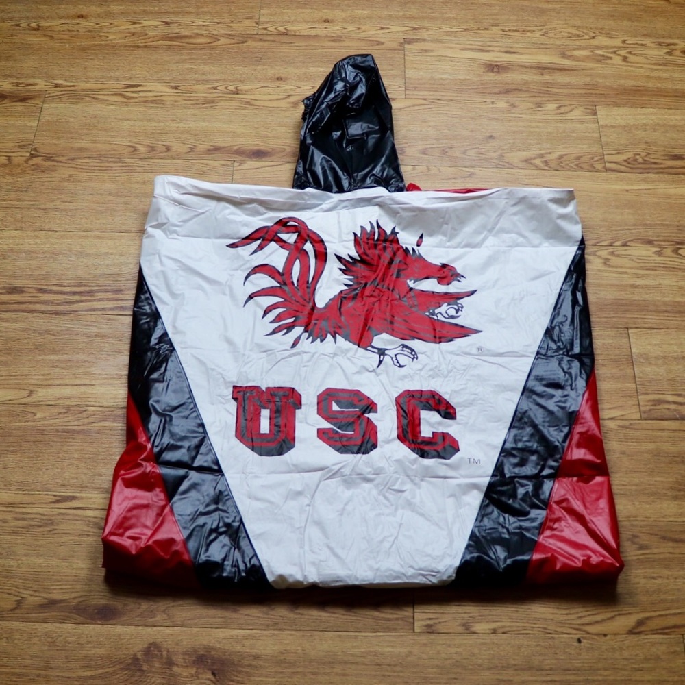 Vintage Carolina Gamecocks Hooded Rain Poncho